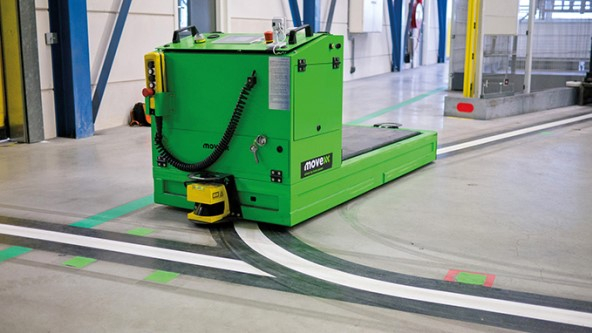 RFID-geleide AGV's