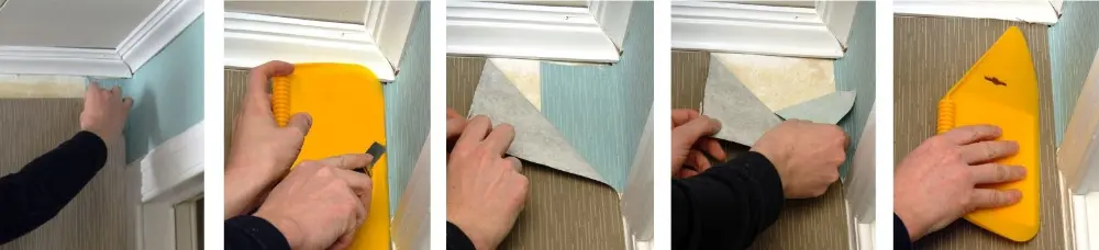 naden aansluiten behangen