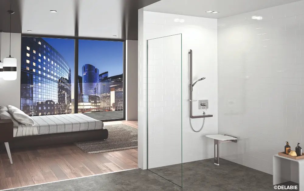 Met de Be-Line&reg; grepen en douchezitjes blinkt ook utiliteitssanitair uit in esthetiek