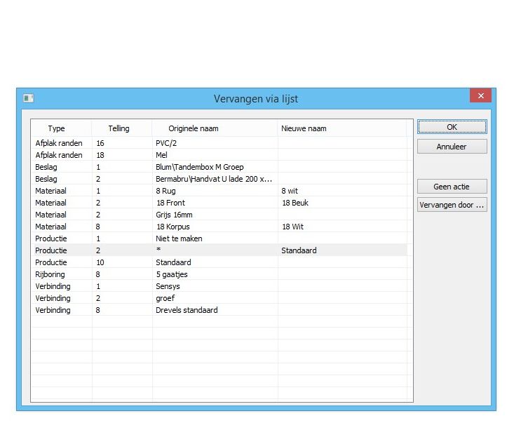 Zoeken en evrvangen CAD/CAM