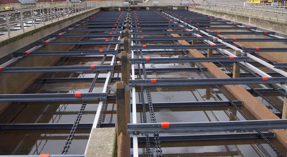 Het harksysteem van de installatie is bij wijze van uitzondering goed zichtbaar na een renovatie