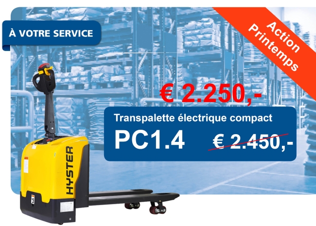 Action printemps sur les transpalettes &eacute;lectriques compact