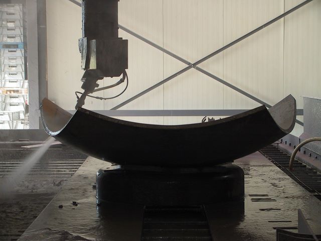 waterjetcutting L&D 10 mm dikte schotel