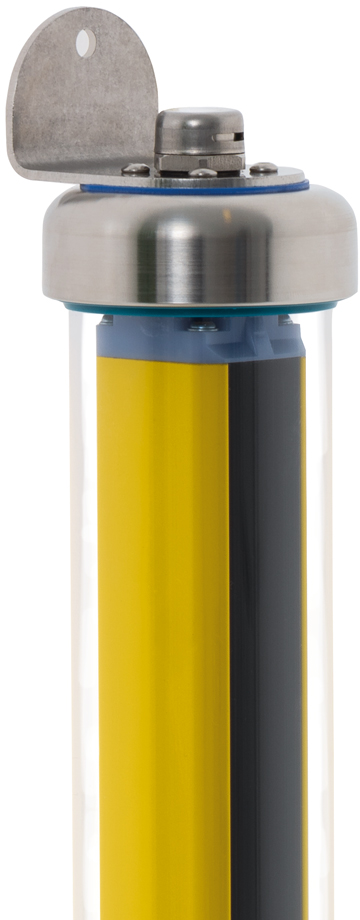 Zorgvuldige afwerking tot in de details: afsluitdop met dubbele afdichtingsset, schroefverbinding en bevestiging van roestvast staal V4A