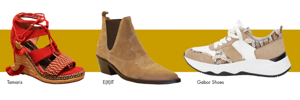 Safari trend boh&eacute;mien nude camel tamaris e(x)it gabor shoes