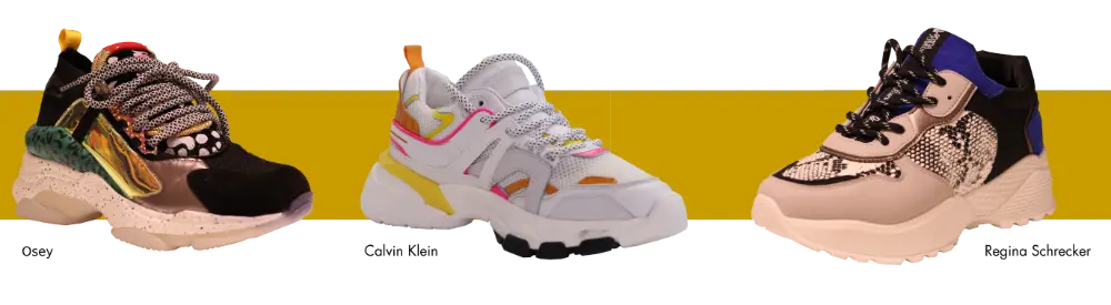 Shoes Walk & Match Trade Mart trends Ugly Sneaker dad sneaker Osey Calvin Klein Regina Schrecker