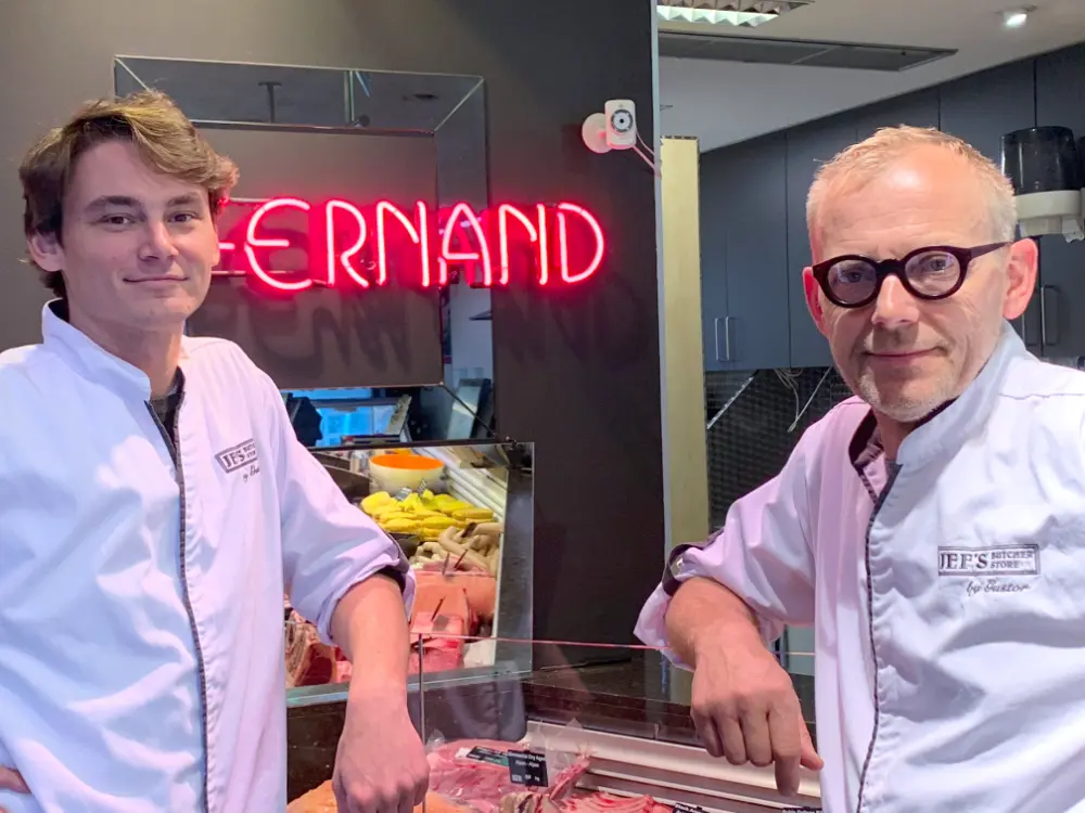 Jef Debouver en Rik Debouver Jef's Butcher Store