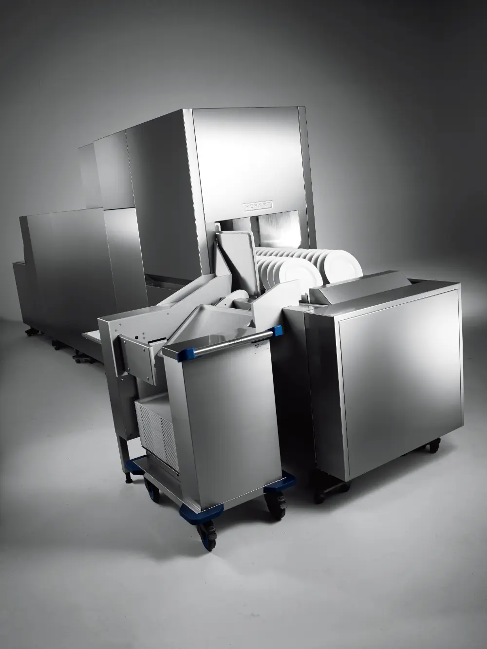 vaatwasser transportbandmachine detectie vaatsoort minimale waterconsumptie Hobart