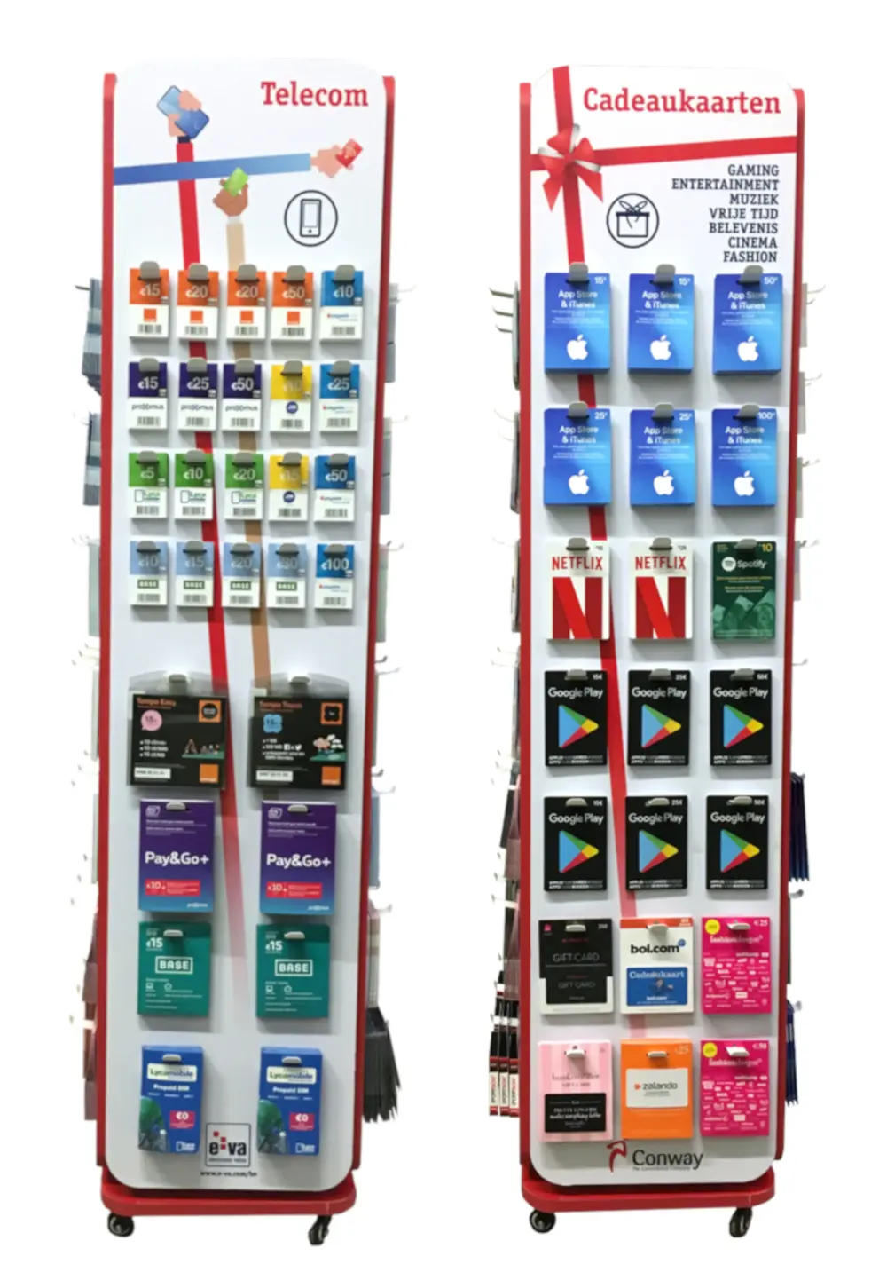 Conway Alvadis voucher giftcards prepaid telefoon kaarten telefoonkaarten