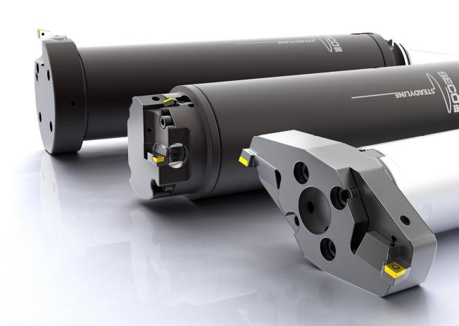 Met Steadyline&reg;&nbsp;-gereedschappen van Seco Tools kunnen typische bewerkingen met een grote uitsteeklengte tweemaal zo snel worden uitgevoerd als met niet-gedempte gereedschappen en  wordt de oppervlakteafwerking van onderdelen verbeterd, de standtijd van gereedschappen verlengd