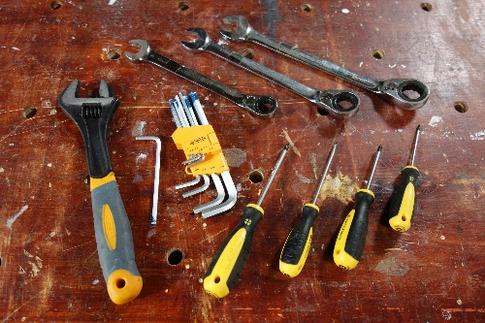 schroevendraaiers, sleutels, plat, Philips, Pozidrive, torx, inbussleutels, ringsteeksleutels, moersleutel