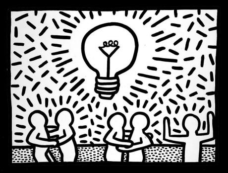 Keith Haring artwork, 1981 © Keith Haring Foundation_B&W
