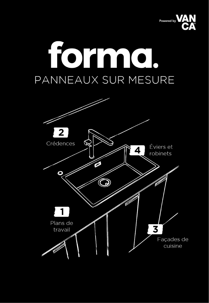 FORMA propose un concept clairement défini avec une sélection de décors qui peuvent être conçus et fabriqués sur mesure