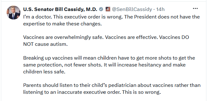 sénateur US Bill Cassidy sur X