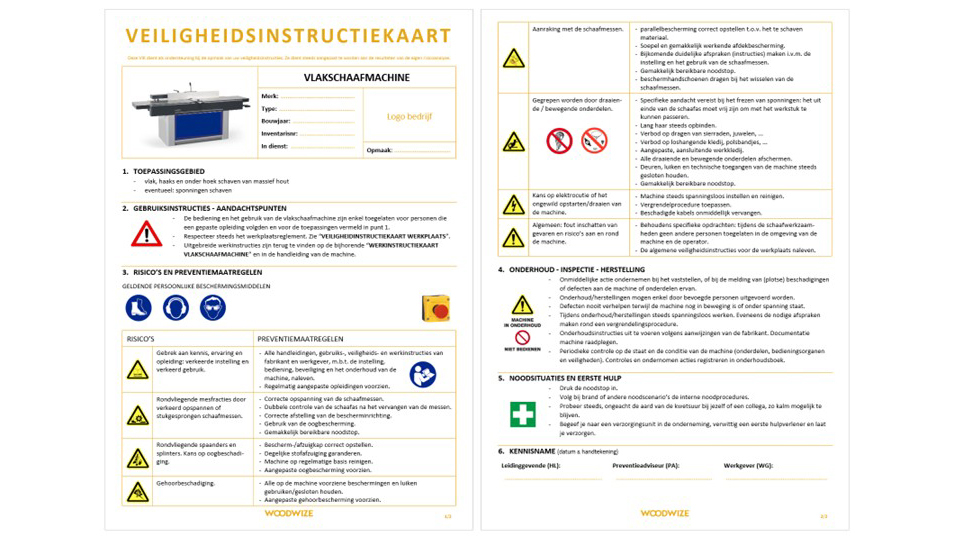 Veiligheidsinstructiekaart