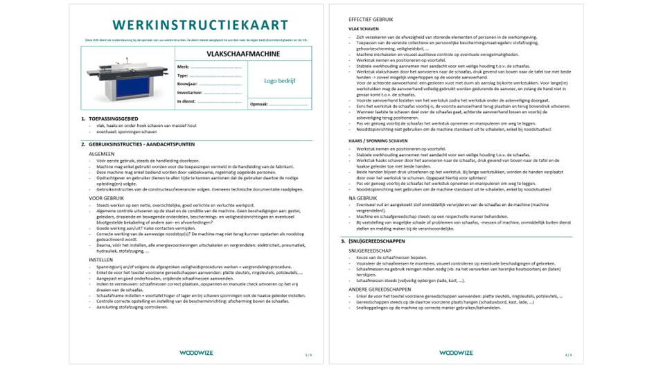 Werkinstructiekaart