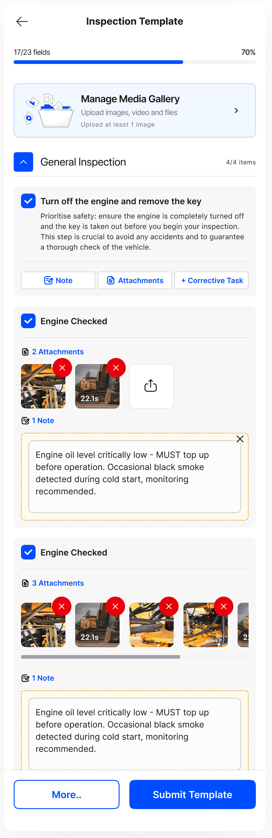 Screenshot AI Powered Heavy Equipment