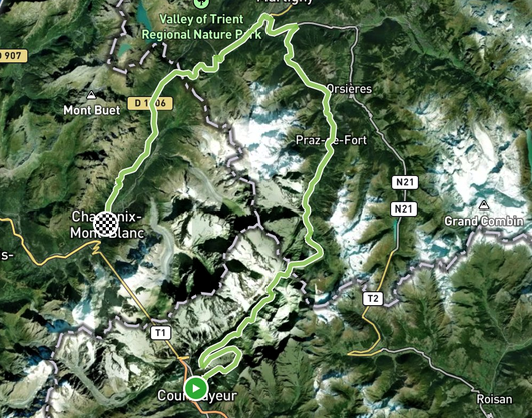 le parcours de la course CCC