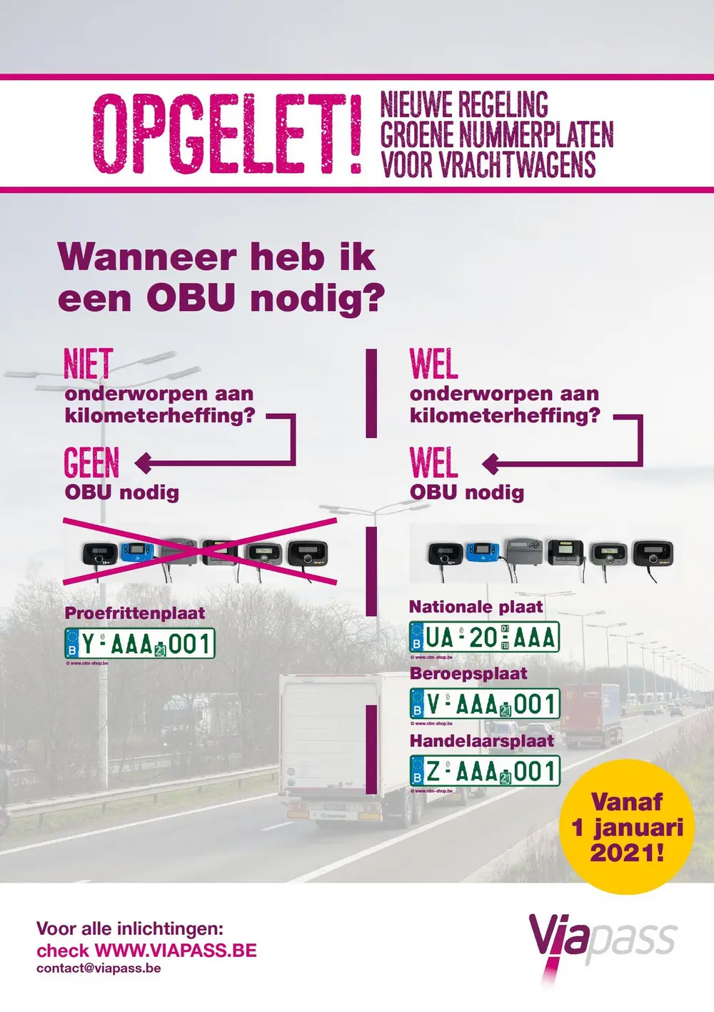 Nieuwe commerciële ‘groene’ nummerplaten vanaf 1 januari 2021