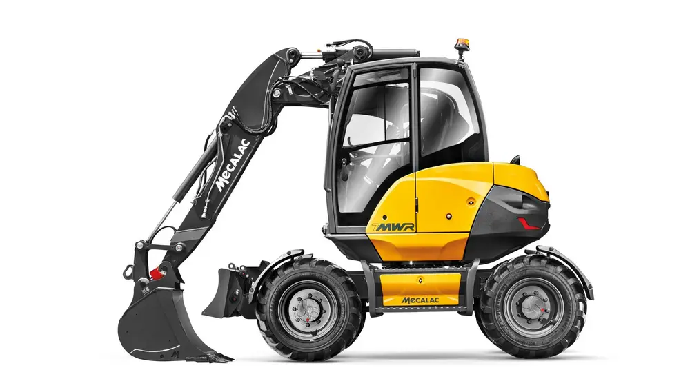 Offset graafarm beschikbaar op Mecalac 6MCR en 7MWR graafmachines