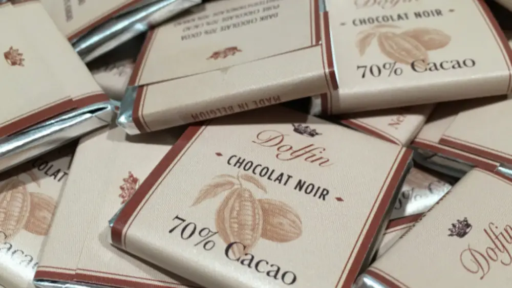 Dolfin maakt high-end chocolaatjes voor restaurants, hotels, bedrijven of andere chocolademakers
