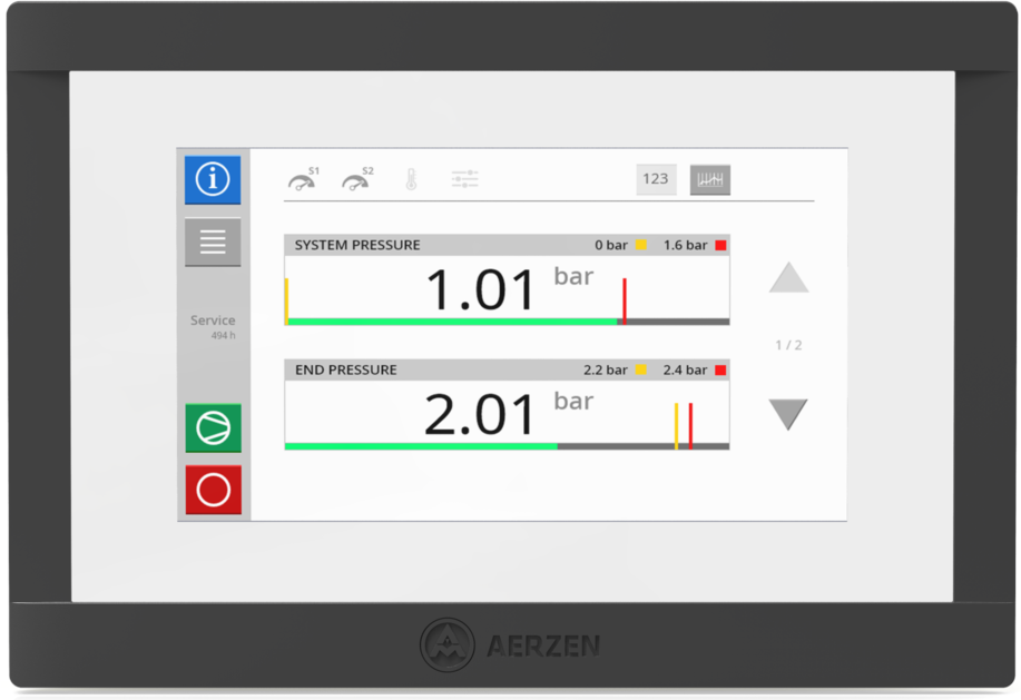 Het AERtronic controlesysteem verzamelt de data op de machine en stuurt die naar het systeem voor visuele verwerking