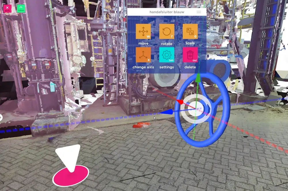 object in de 3D omgeving