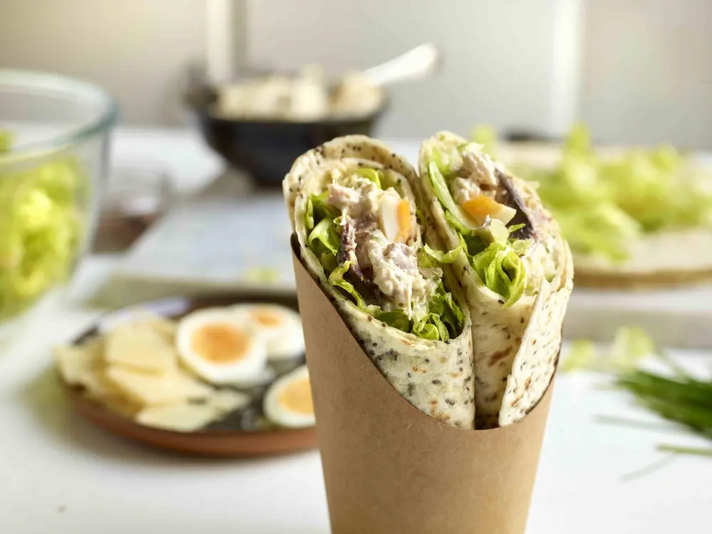 Een volwaardige lunch met kip Caesar (Hamal)