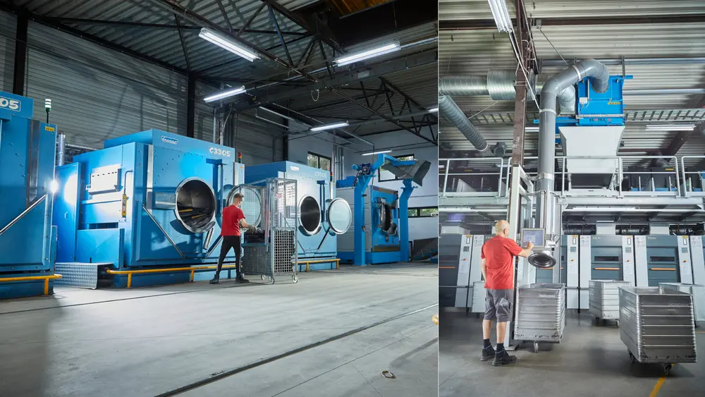 In de productiehal staan heel wat warmtestralende apparaten die de luchtbalans verstoren