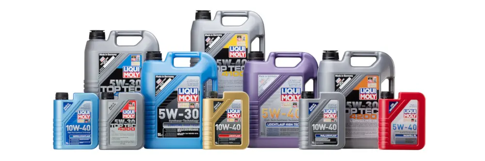 Een greepje uit het ruimte olie-assortiment van Liqui Moly