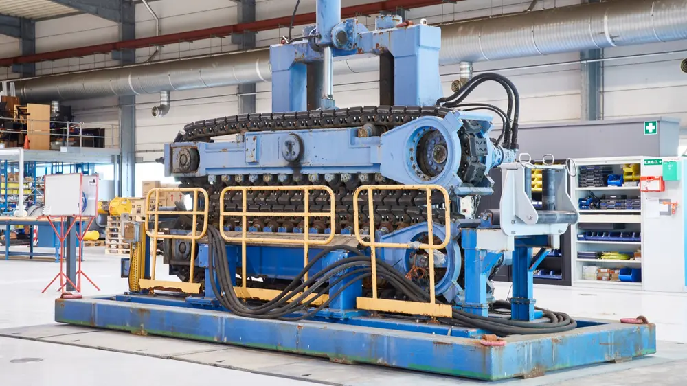 Een van de vier kabeltensioners na 'load out'