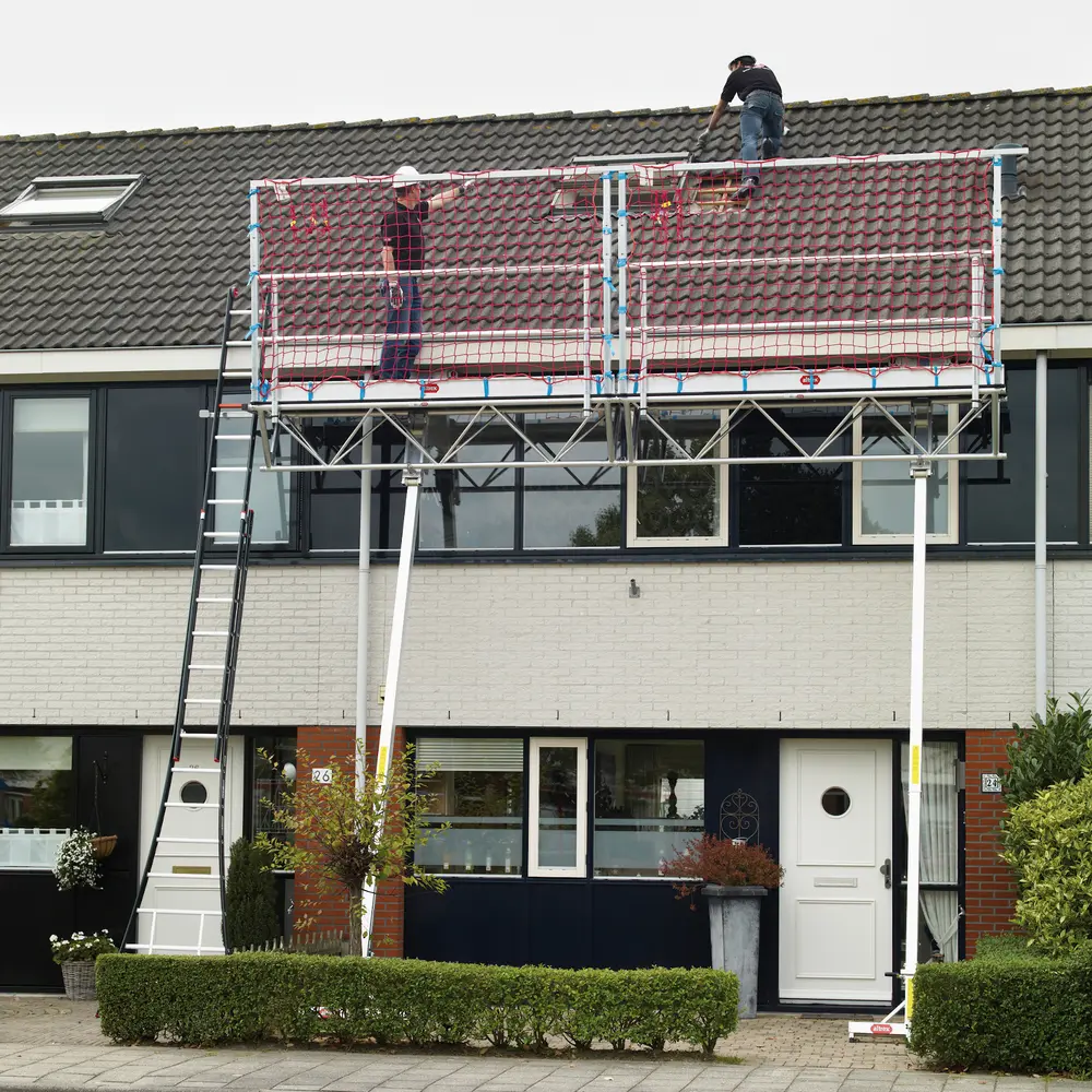 De Triangelbrug pas je toe op lichtgewicht staanders. Hiermee kan je zelfs tot 12 meter overspanning bereiken