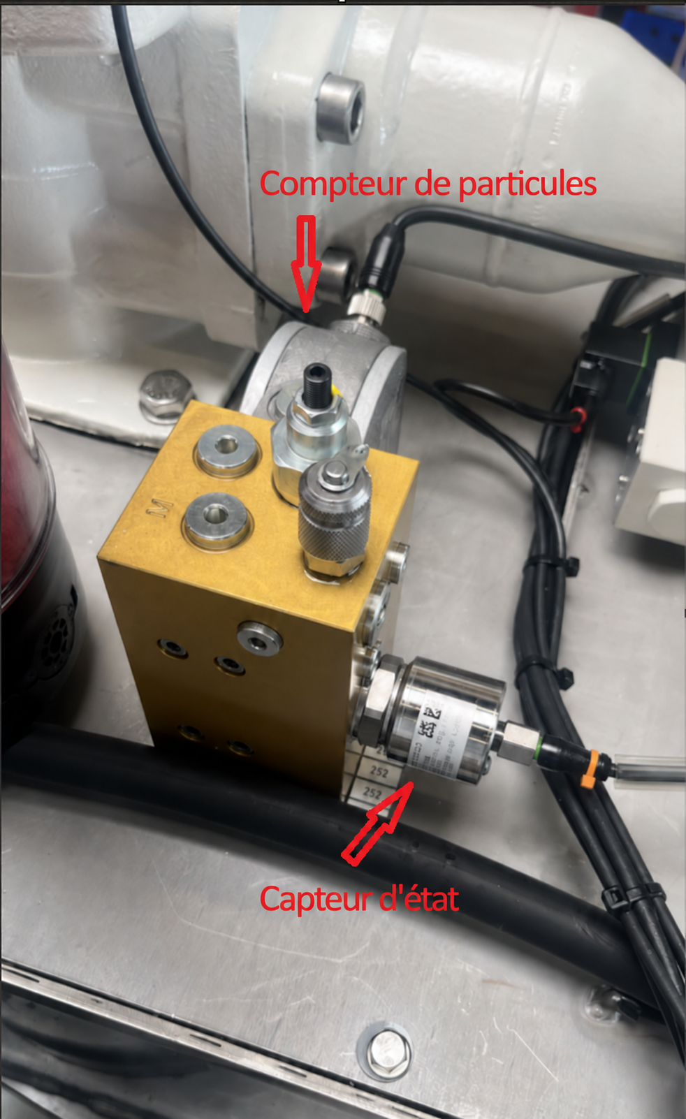 Figure 1: Système de filtration intelligent avec compteur de particules et capteur d’état (Source: Total Hydraulics)