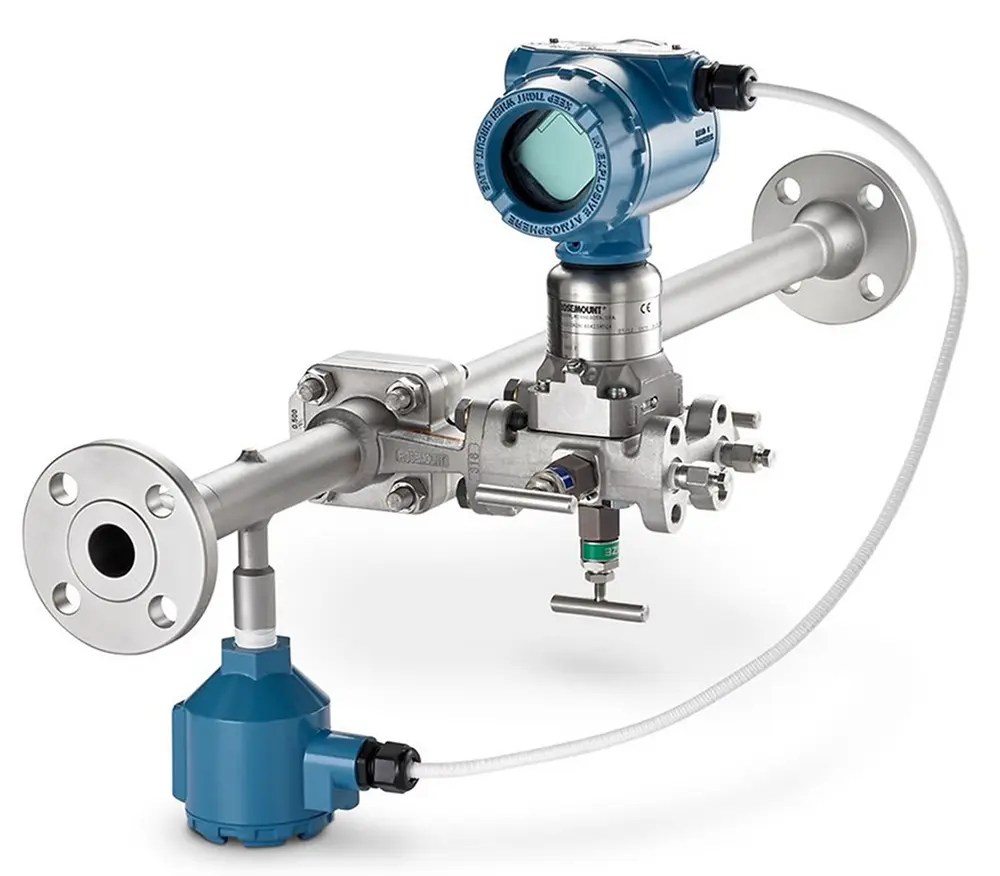 Verschildrukmeters (hier met meetflens) zijn eenvoudig in opzet en installatie, en hun werking is door hun lange traditie goed gedocumenteerd