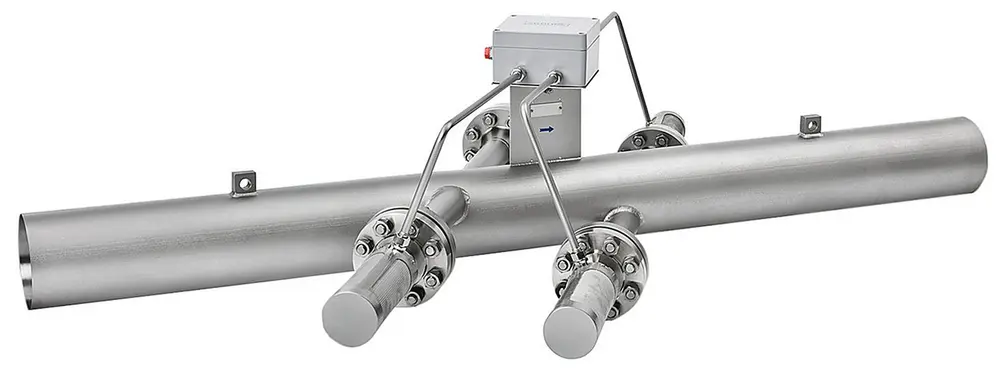 Deze (ingebouwde) ultrasone stoomdebietmeter heeft geen bewegende delen, zodat maintenancekosten beperkt blijven