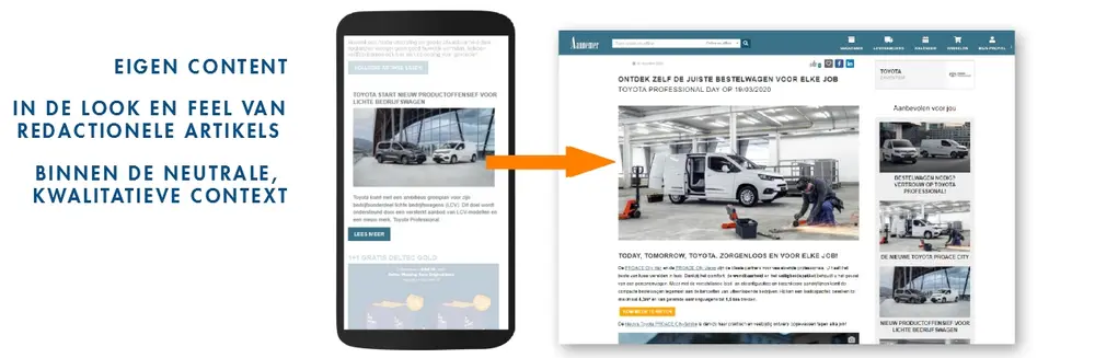 brandedcontent online productvoorstelling