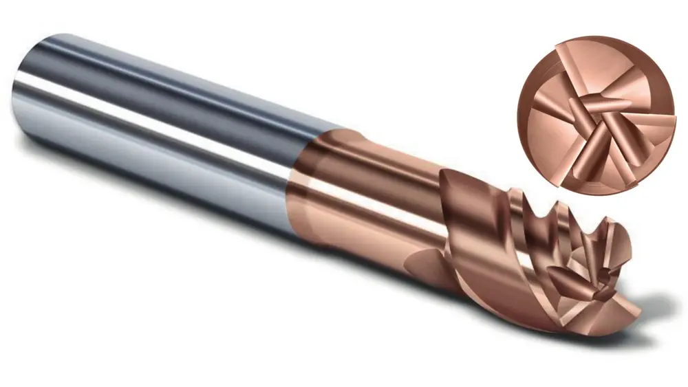 De unieke kopse kant van de de NX-face finishing frees levert een uitstekende oppervlaktekwaliteit op