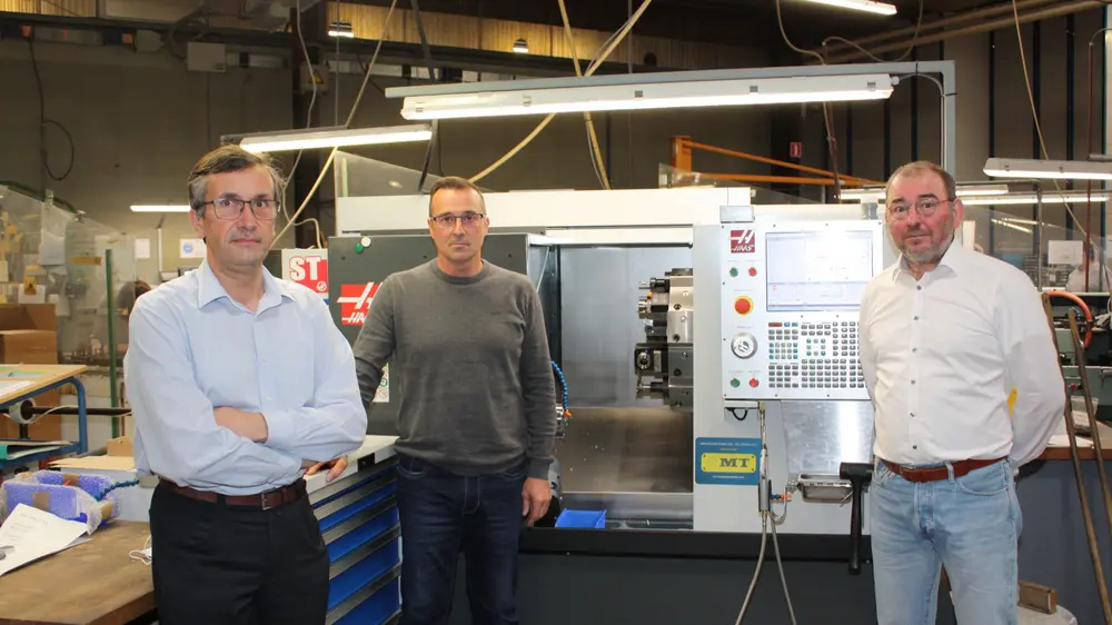 Lieven De Baets en Patrick De Laet van Vanéflon bij Arthur Haillez van Special Tools Benelux