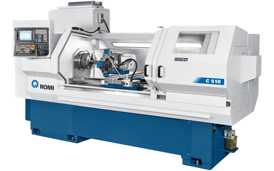 De universele C510 met doorlaat van 65 of 80mm, centerfastand van 1500mm en 11kW spindel