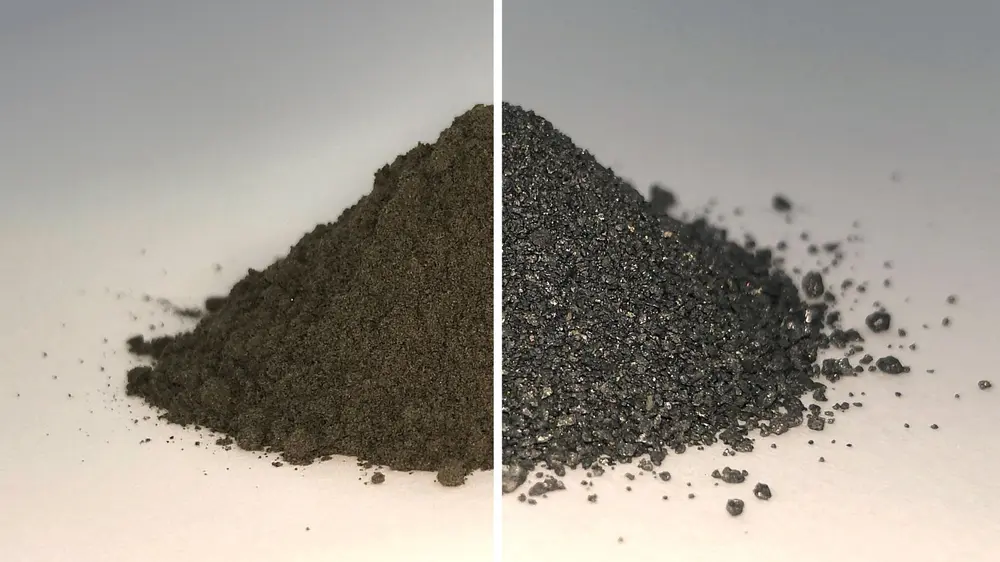 artificial regolith before electrolysis