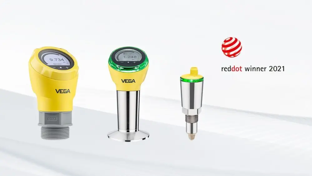 VEGA viel dit jaar in de prijzen met producten die volgens de jury precisie en eenvoud combineren. Afgebeeld: VEGAPULS, VEGABAR en VEGAPOINT