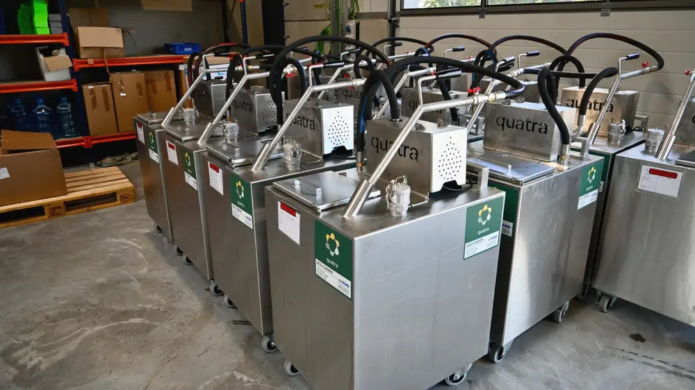 Q-developments ontwikkelde en produceerde onder meer deze inox tanks voor Quatra