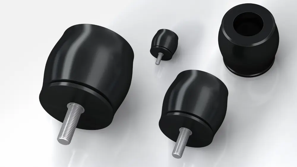 Les amortisseurs de structure TA sont spécialement conçus pour une absorption d'énergie maximale de 2 Nm à 2,951 Nm. Leur hauteur de construction minimale est due à leur faible encombrement de Ø 12 mm à Ø 116 mm. Ils peuvent être fixés très facilement et rapidement avec la vis spéciale incluse