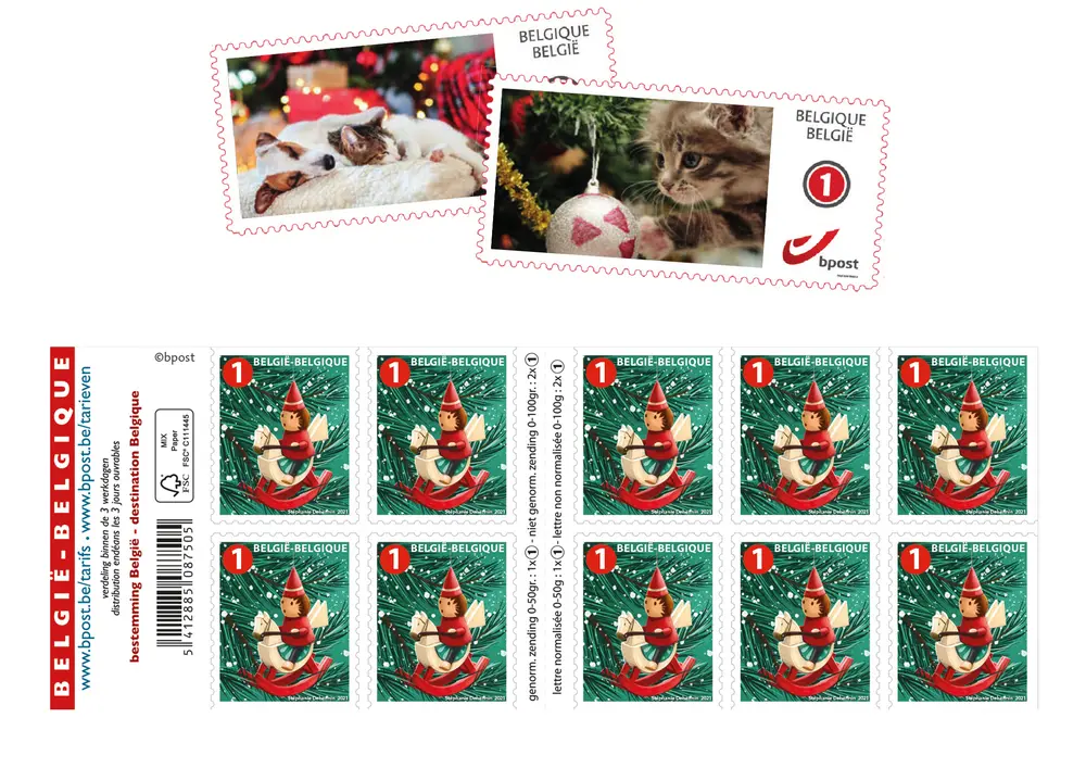 bpost kerstzegels eindejaarszegels
