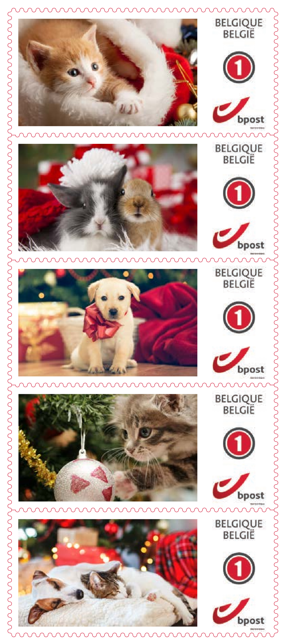 bpost thematische kerstpostzegels