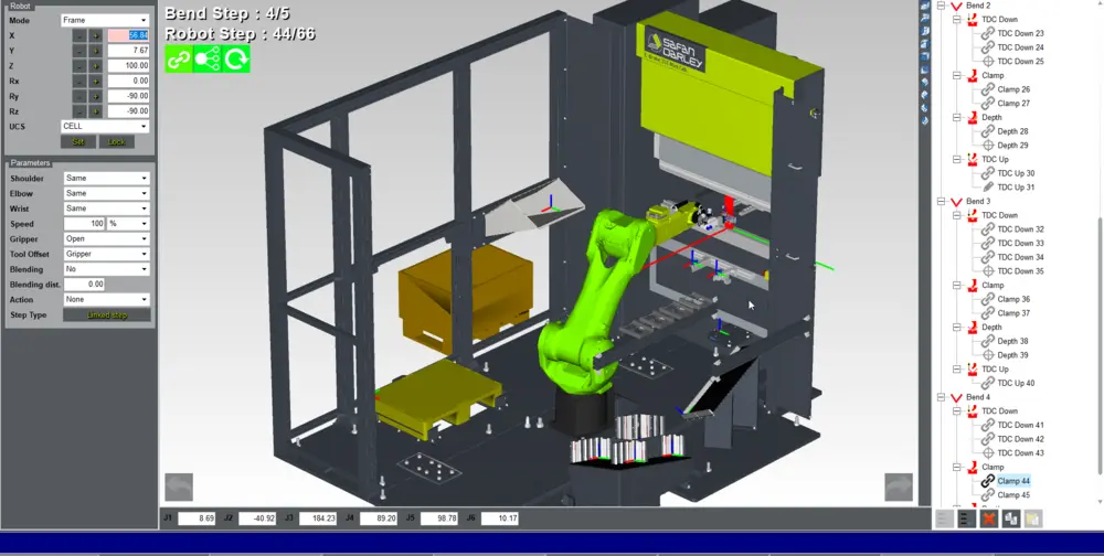 De grafische offline omgeving is identiek aan de werkelijkheid, wat de programmering aan de machine tot een minimum beperkt zodat deze optimaal kan produceren