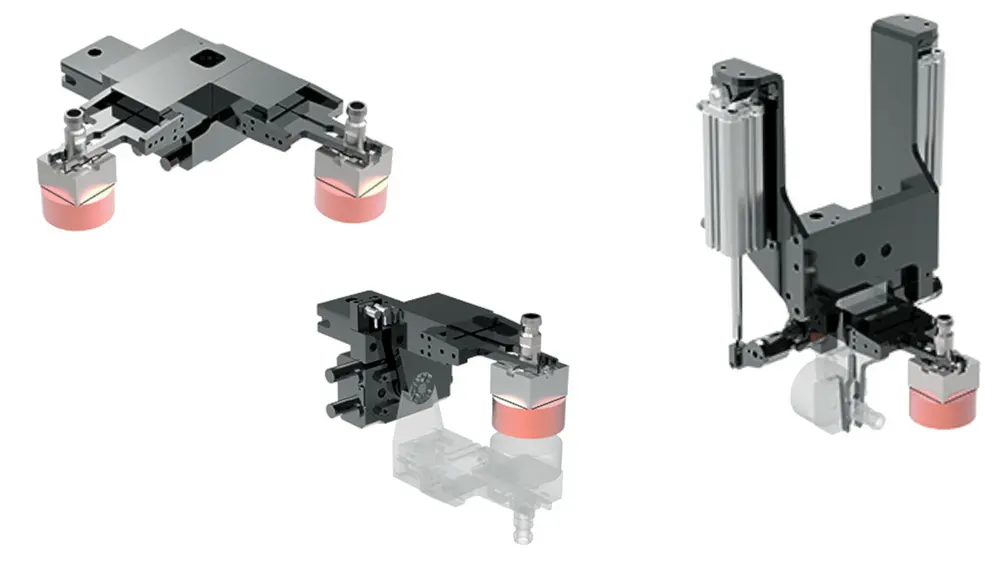Dubbele grijper, draaigrijper, kantelgrijper
