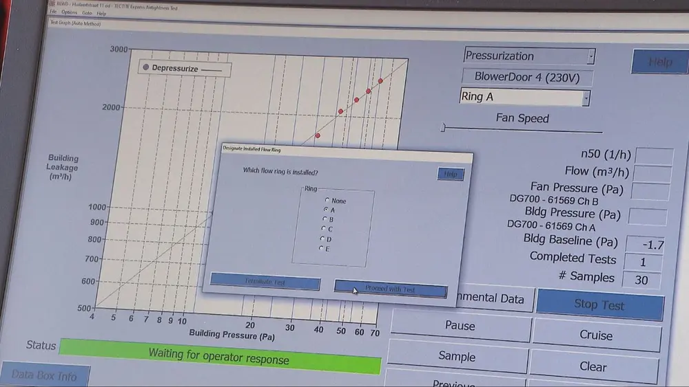 cijfers Comment se déroule un test d'étanchéité à l'air