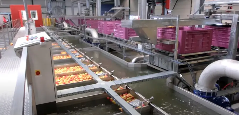 Afvulinstallatie voor appels