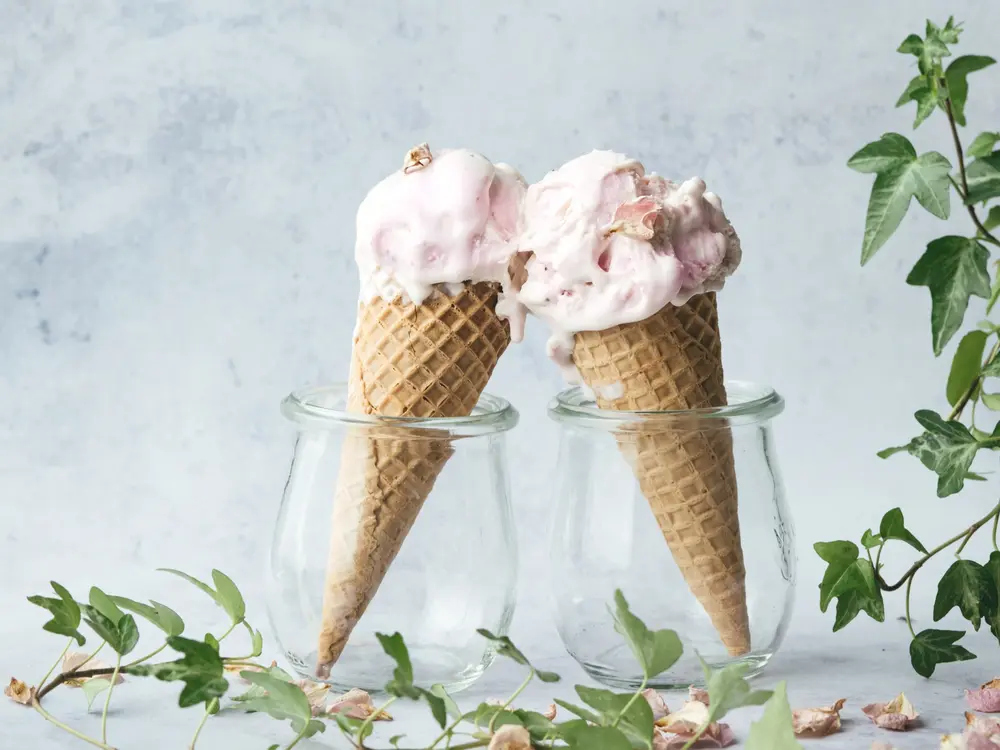 ijsjes hoorntjes vanille